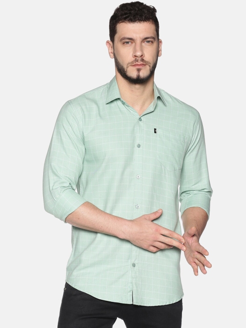 

LEVIZO Men Green Regular Fit Solid Casual Shirt