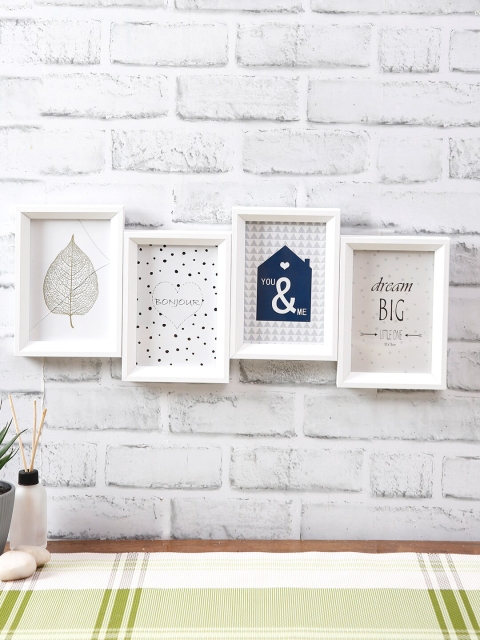 

House Of Accessories White Solid Wall Hanging Photo Frame