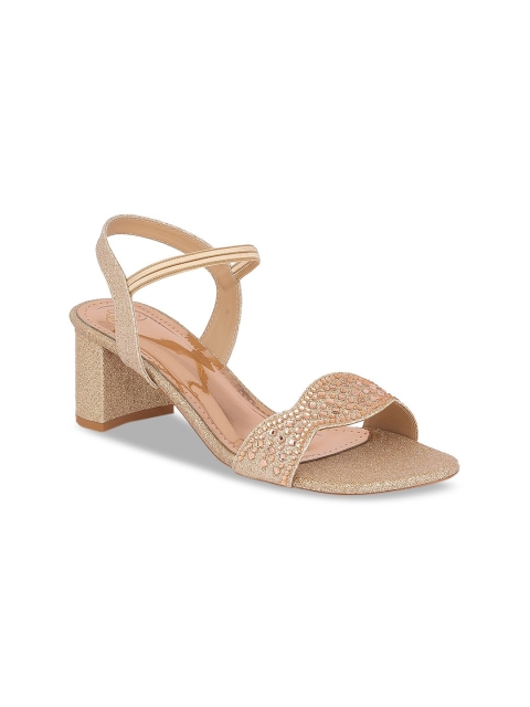 

Sole To Soul Women Peach-Coloured Embellished Sandals
