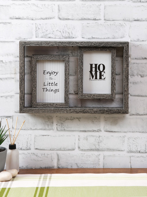 

House Of Accessories Grey Textured Wall Photo Frame