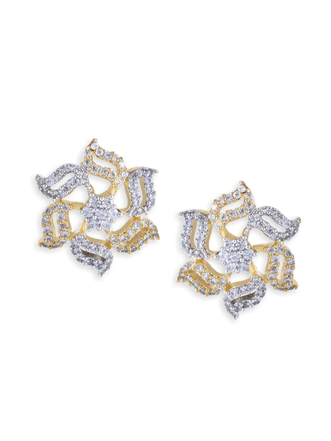 

Amavi Gold-Toned & White Floral Studs