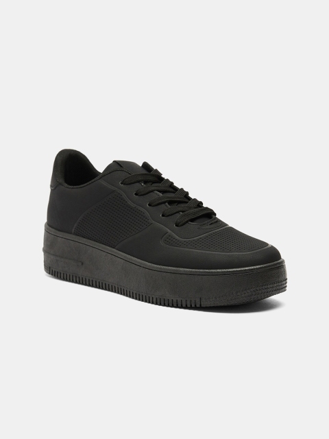 

shoexpress Women Black PU Walking Shoes
