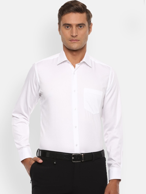 

Van Heusen Men White Regular Fit Self Design Formal Cotton Shirt