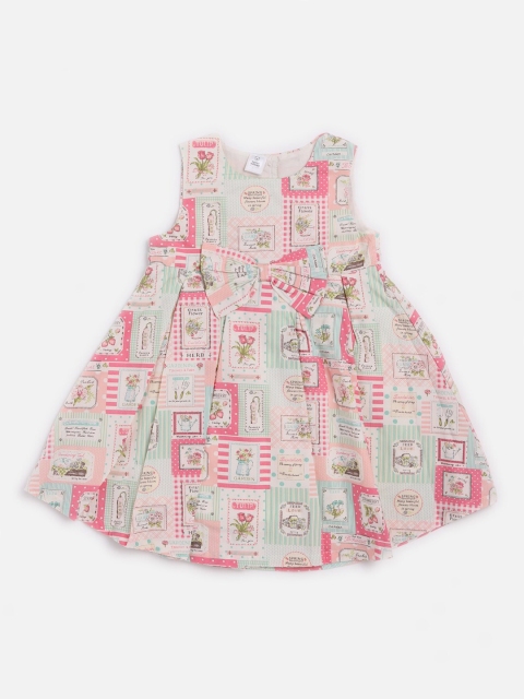 

TOFFY HOUSE Girls Multicoloured Printed Fit and Flare Dress, Multi