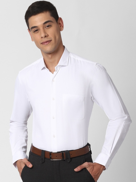 

Peter England Men White Regular Fit Self Design Formal Shirt