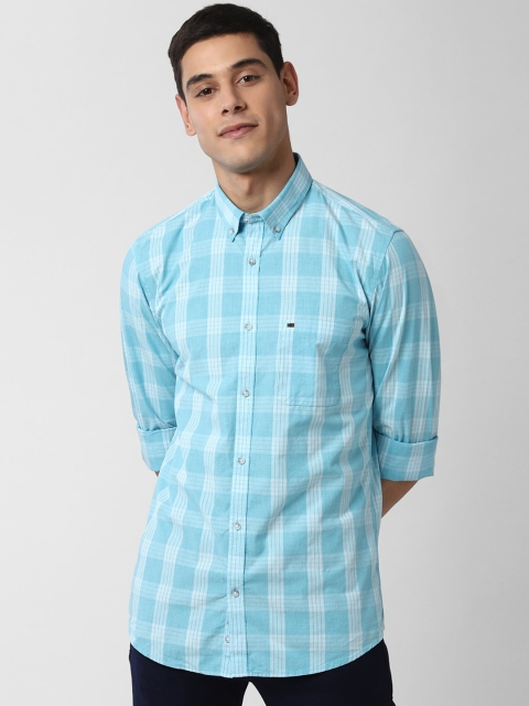 

Peter England Casuals Men Blue Slim Fit Checked Casual Shirt