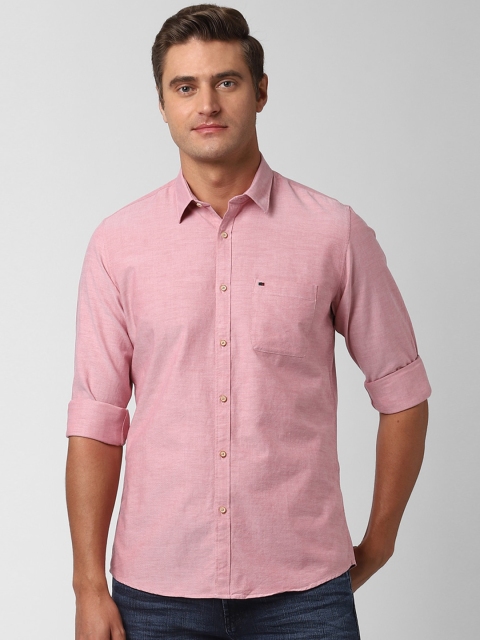 

Peter England Casuals Men Pink Slim Fit Solid Casual Shirt