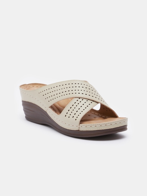 

shoexpress Women Beige Solid Wedges
