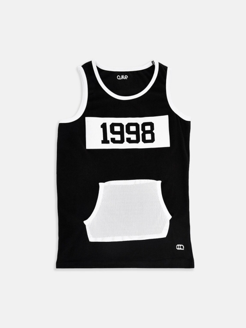 

Ajile by Pantaloons Boys Black & White Printed Tank Top