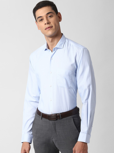 

Peter England Men Blue Regular Fit Solid Formal Shirt
