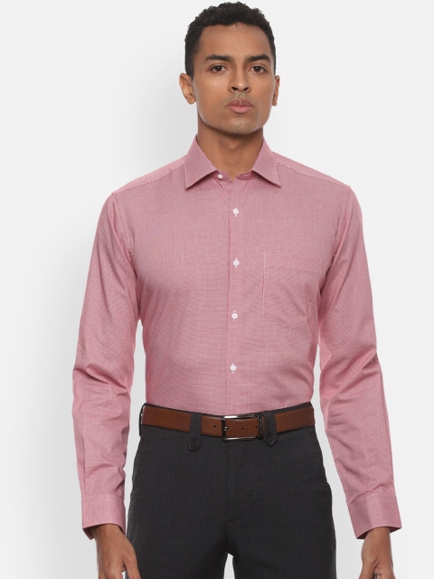 

Van Heusen Men Red & White Regular Fit Printed Formal Cotton Shirt