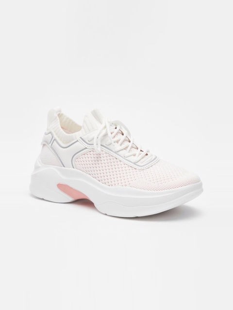 

shoexpress Women Peach-Coloured Textile Walking Shoes