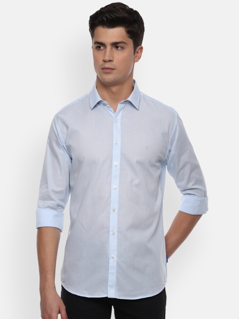

V Dot Men Blue Slim Fit Printed Casual Shirt