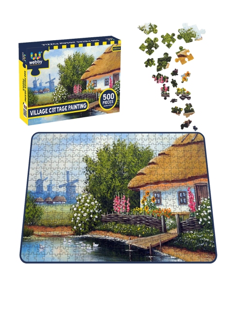 

Webby Kids Blue & Green Village Cottage Painting Jigsaw Puzzle