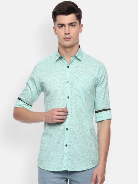 

Van Heusen Sport Men Blue Slim Fit Solid Casual Shirt