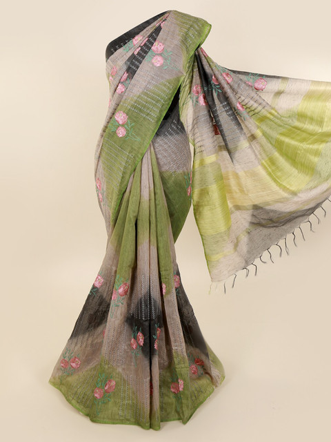 

Pothys Multicoloured Woven Design Jute Cotton Saree, Multi