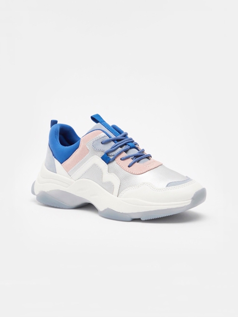 

shoexpress Women Blue PU Walking Shoes