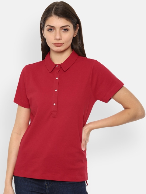 

Van Heusen Woman Red Pure Cotton Shirt Style Top