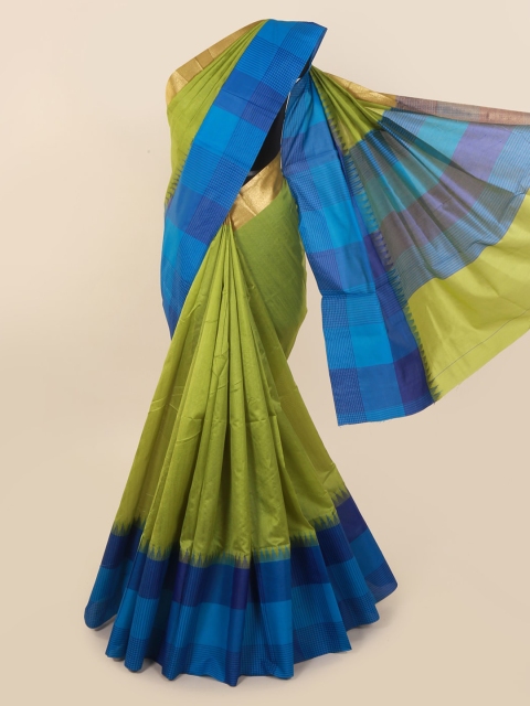 

Pothys Green & Blue Art Silk Solid Saree
