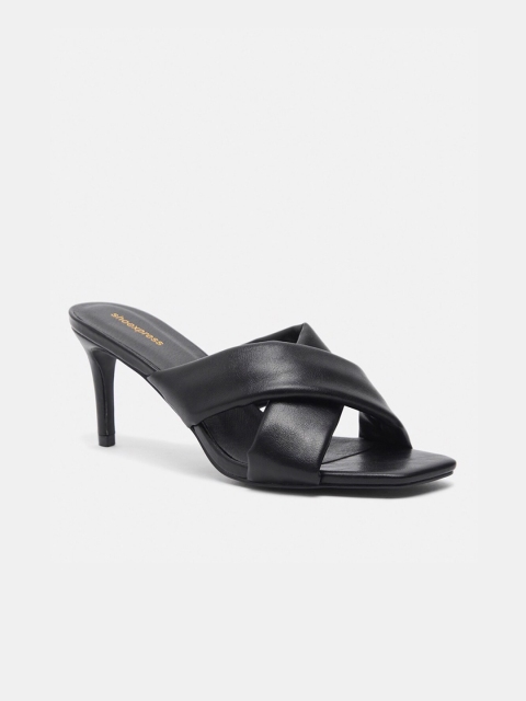 

shoexpress Women Black Solid Sandals