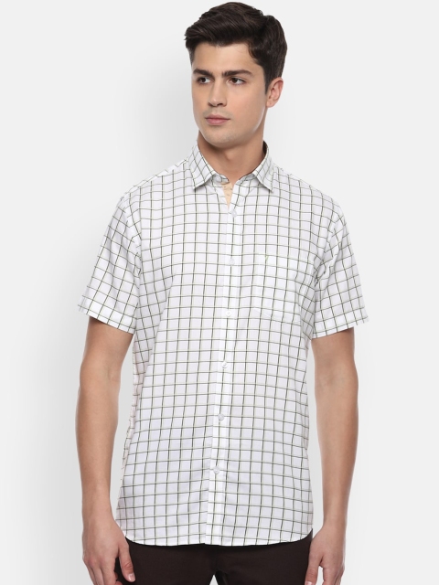 

Van Heusen Sport Men White Slim Fit Checked Casual Shirt