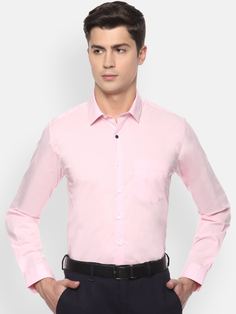 

Van Heusen Men Pink Slim Fit Solid Formal Cotton Shirt