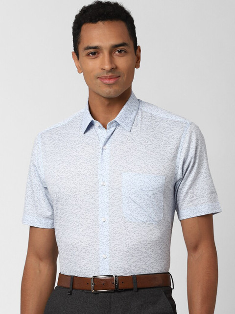 

Peter England Men Blue Regular Fit Printed Casual Shirt
