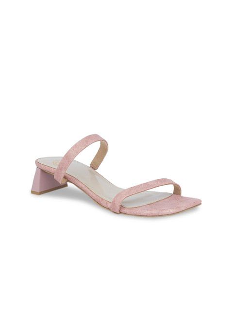 

Sole To Soul Women Pink Solid Block Heels