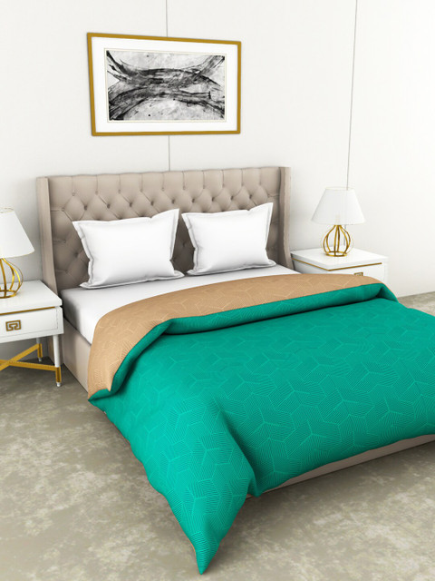 

BIANCA Green & Beige Abstract AC Room 120 GSM Double Bed Comforter