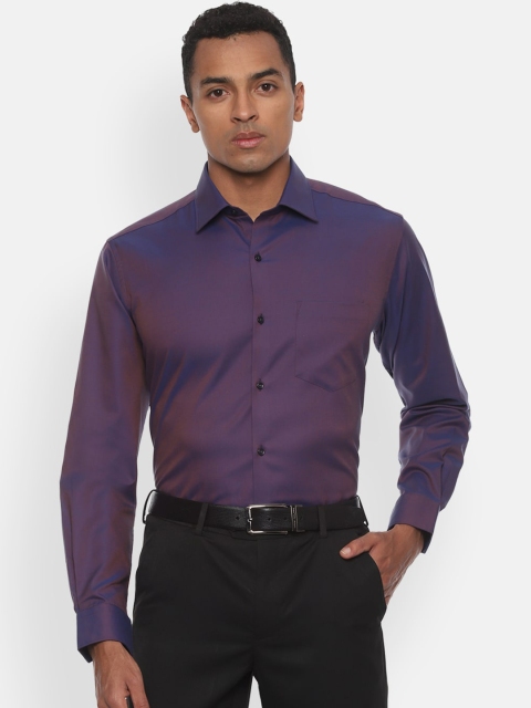 

Van Heusen Men Purple Regular Fit Solid Formal Cotton Shirt