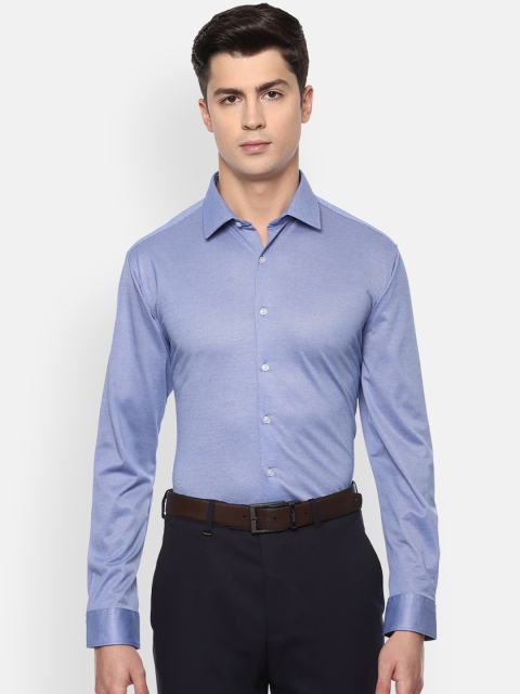 

Van Heusen Men Blue Slim Fit Self Design Formal Shirt