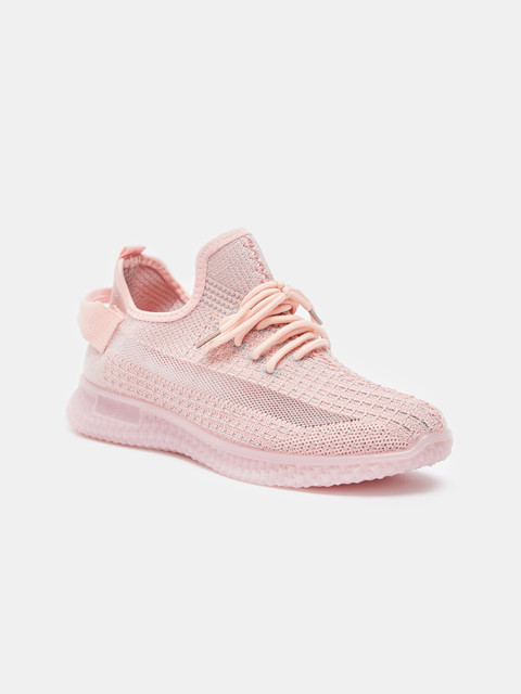 

shoexpress Women Pink Textile Walking Shoes