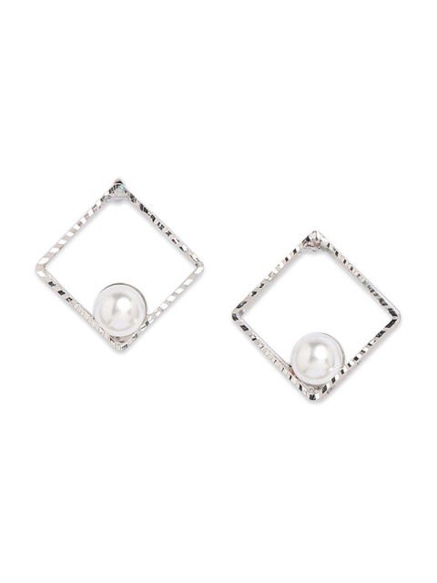 

ToniQ Silver-Toned Geometric Studs