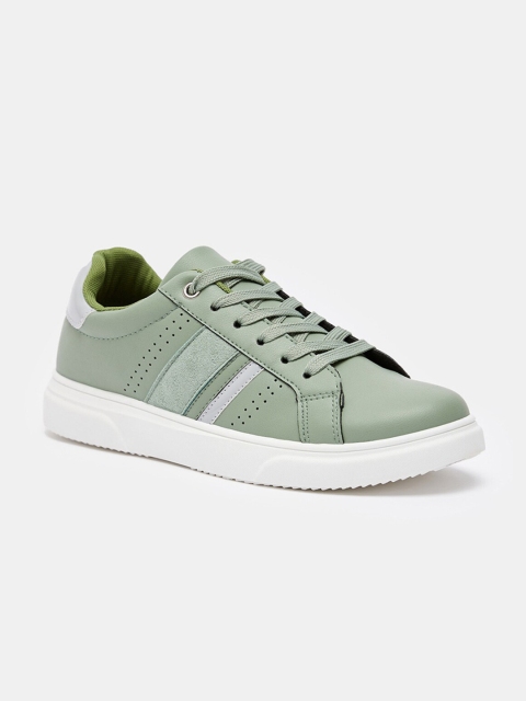 

shoexpress Women Green PU Walking Shoes