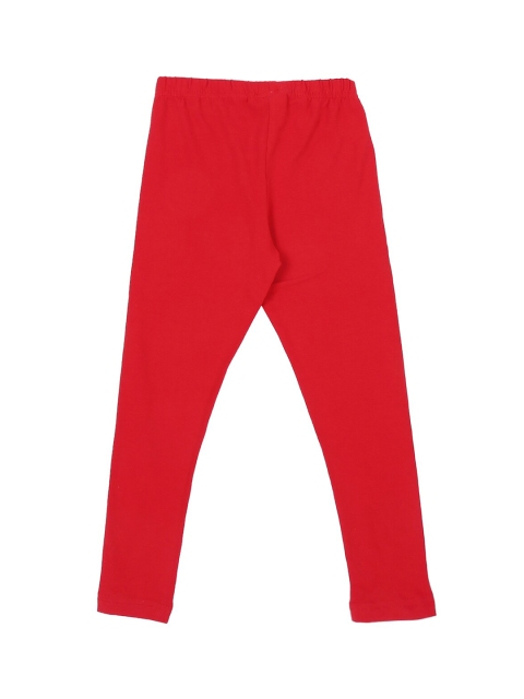 

CHALK by Pantaloons Girls Red Solid Ankle-Length Leggings