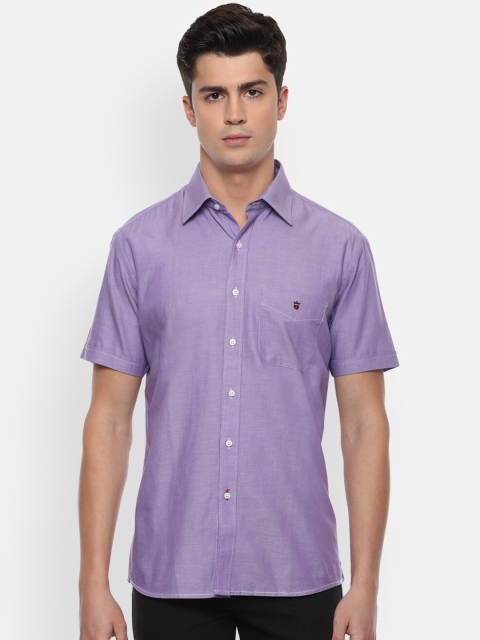

Louis Philippe Sport Men Purple Slim Fit Solid Casual Cotton Shirt