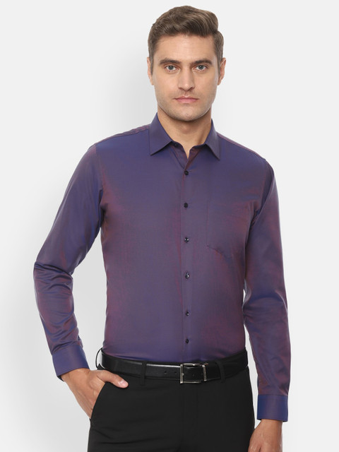 

Van Heusen Men Purple Slim Fit Solid Formal Cotton Shirt