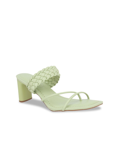 

Sole To Soul Women Green Woven Design Heels