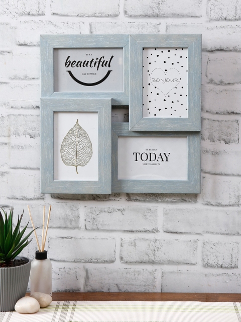 

House Of Accessories Blue Textured Wall Photo Frame