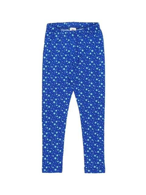 

CHALK by Pantaloons Girls Blue Printed Ankle-Length Leggings