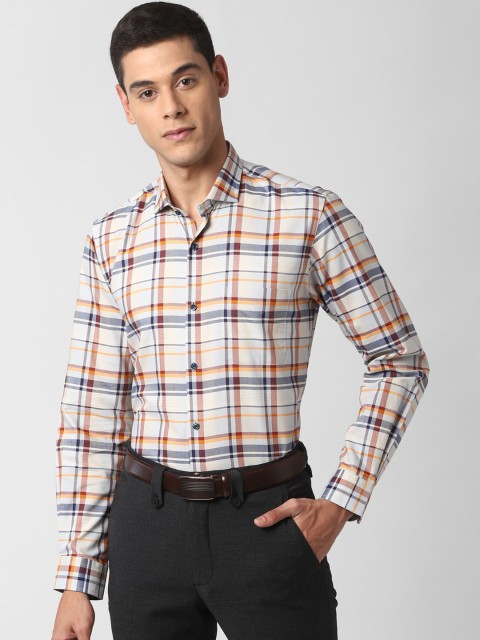 

Peter England Men Multicoloured Slim Fit Checked Casual Shirt, Multi