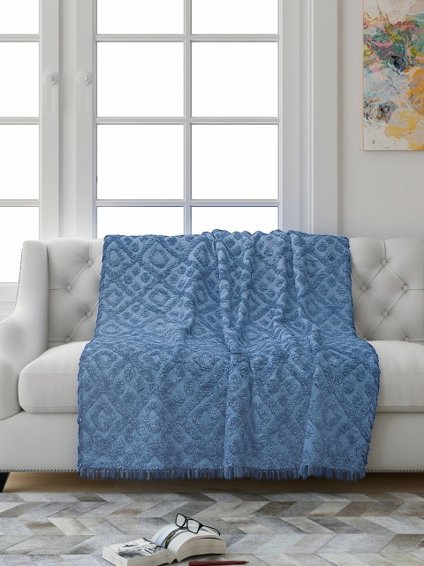 

Saral Home Blue Printed Cotton Sofa Cover