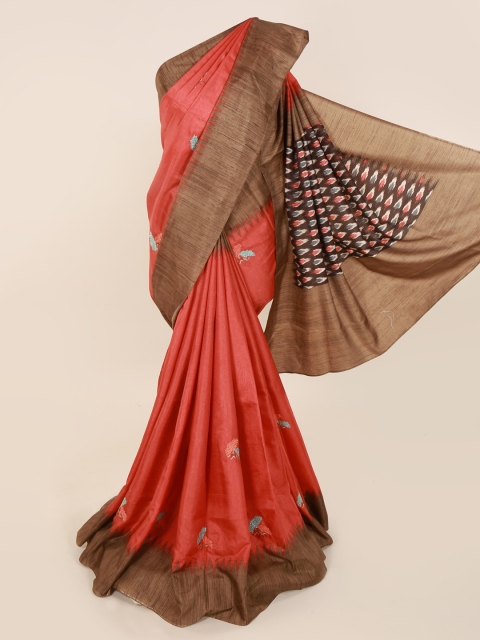 

Pothys Red Woven Design Jute Cotton Saree