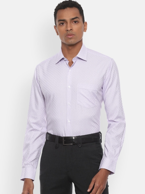 

Van Heusen Men Purple Regular Fit Printed Cotton Formal Shirt
