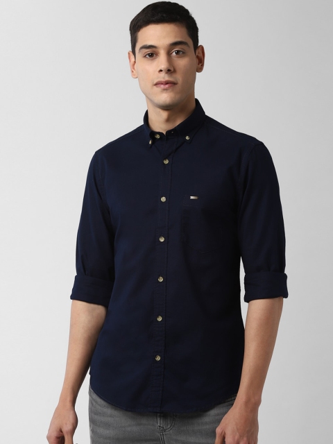 

Peter England Casuals Men Navy Blue Slim Fit Solid Casual Shirt
