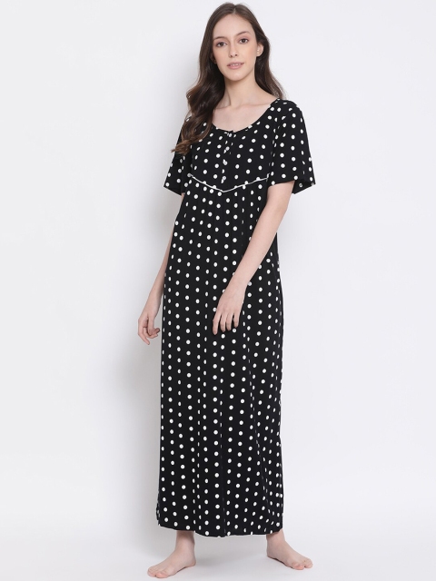 

Kanvin Black & White Printed Nightdress