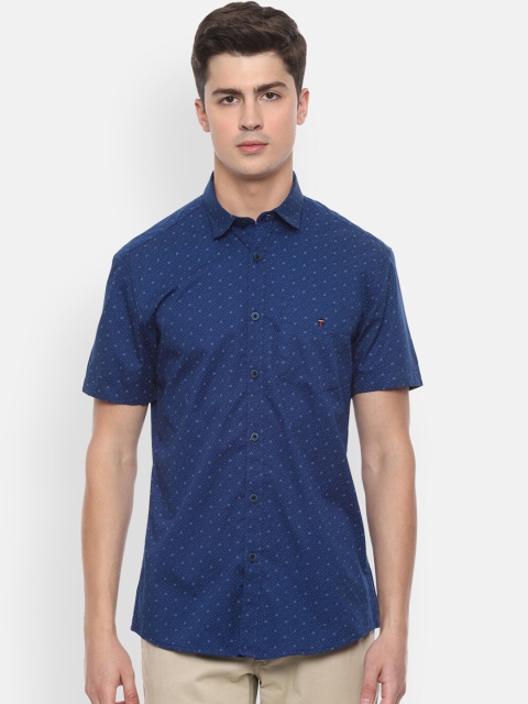 

Louis Philippe Sport Men Blue Slim Fit Printed Casual Cotton Shirt