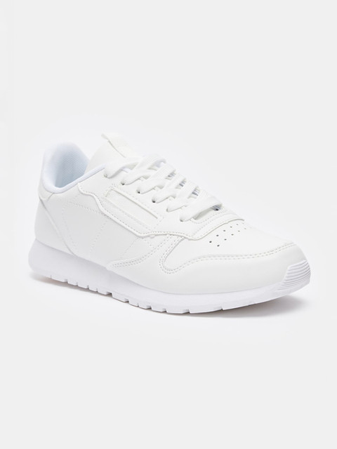 

shoexpress Women White PU Walking Shoes
