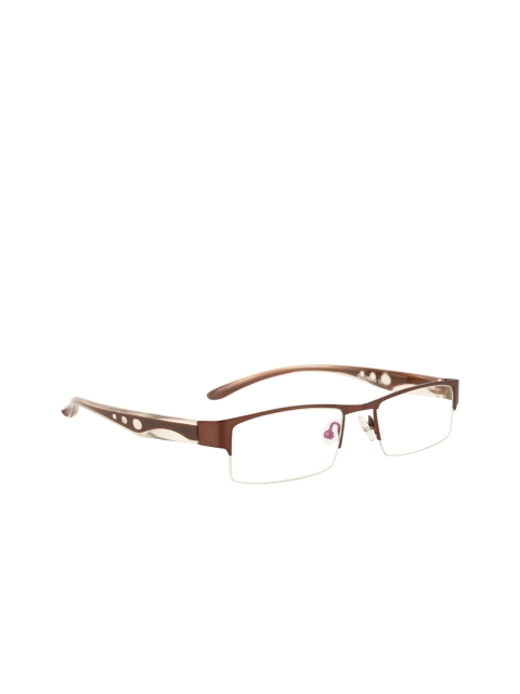 

Gold Berg Unisex Brown Solid Half Rim Rectangle Frames GB-K194_BRN