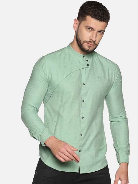 

SHOWOFF Men Green Slim Fit Solid Casual Shirt